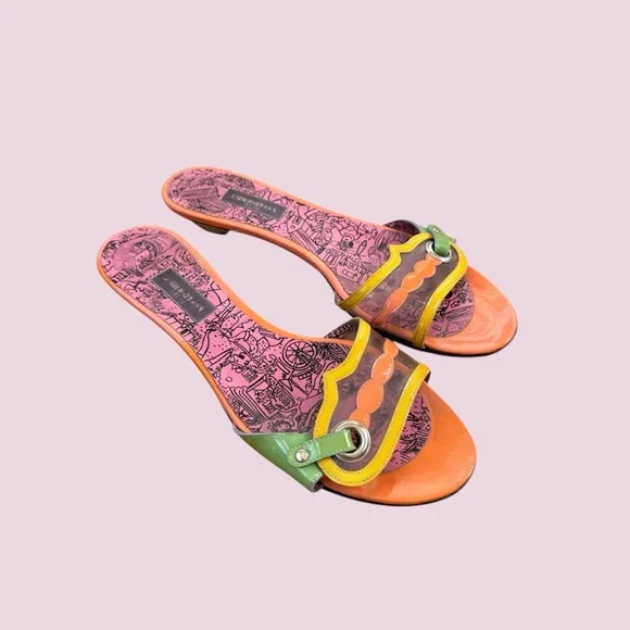 Vintage Y2K Emilio Pucci Colorful Retro Kitten Heels - Picture 4 of 7